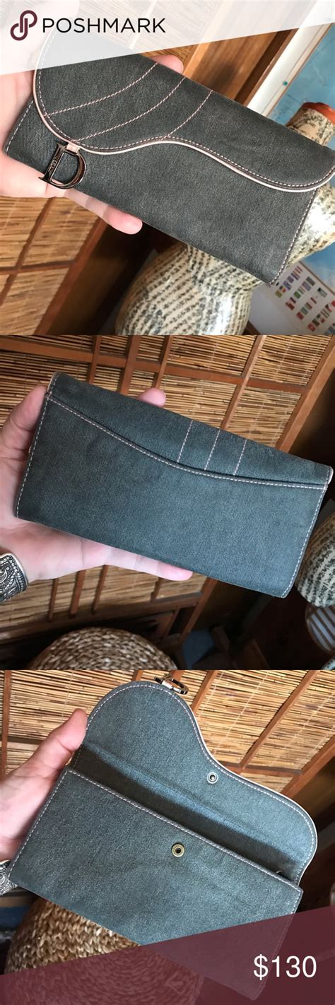 dior denim wallet|vintage christian dior wallet.